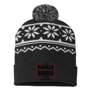 Kamala Harris 2024 For The People Graphic USA-Made Snowflake Beanie