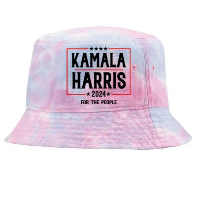 Kamala Harris 2024 For The People Graphic Tie-Dyed Bucket Hat