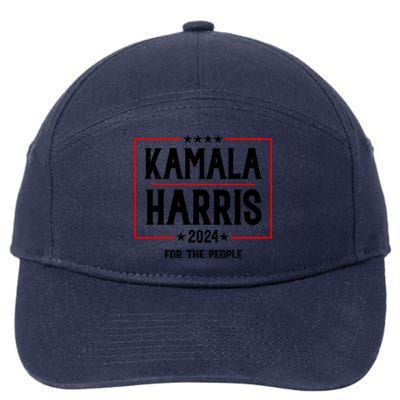 Kamala Harris 2024 For The People Graphic 7-Panel Snapback Hat