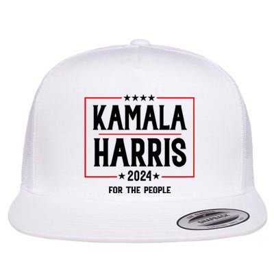 Kamala Harris 2024 For The People Graphic Flat Bill Trucker Hat