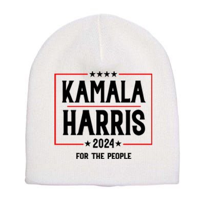 Kamala Harris 2024 For The People Graphic Short Acrylic Beanie