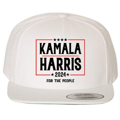 Kamala Harris 2024 For The People Graphic Wool Snapback Cap