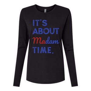 Kamala Harris 2024 ItS About Madam Time President Election Gift Womens Cotton Relaxed Long Sleeve T-Shirt