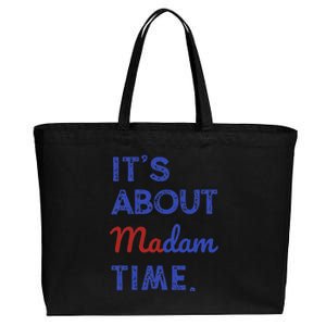 Kamala Harris 2024 ItS About Madam Time President Election Gift Cotton Canvas Jumbo Tote