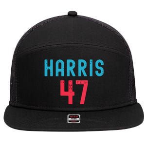 Kamala Harris 2024 Kamala For President 7 Panel Mesh Trucker Snapback Hat