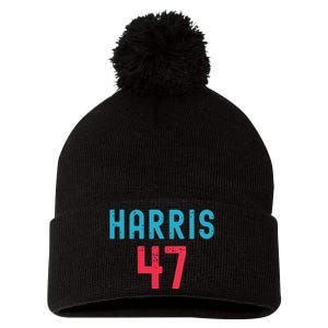 Kamala Harris 2024 Kamala For President Pom Pom 12in Knit Beanie