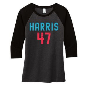 Kamala Harris 2024 Kamala For President Women's Tri-Blend 3/4-Sleeve Raglan Shirt