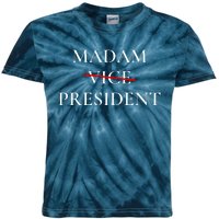 Kamala Harris 2024 Madam President Kids Tie-Dye T-Shirt