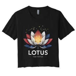 Kamala Harris 2024 Lotus For Potus President Election Women's Crop Top Tee