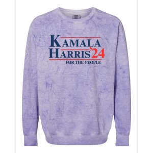 Kamala Harris 2024 For The People Support Graphic Colorblast Crewneck Sweatshirt