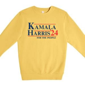 Kamala Harris 2024 For The People Support Graphic Premium Crewneck Sweatshirt