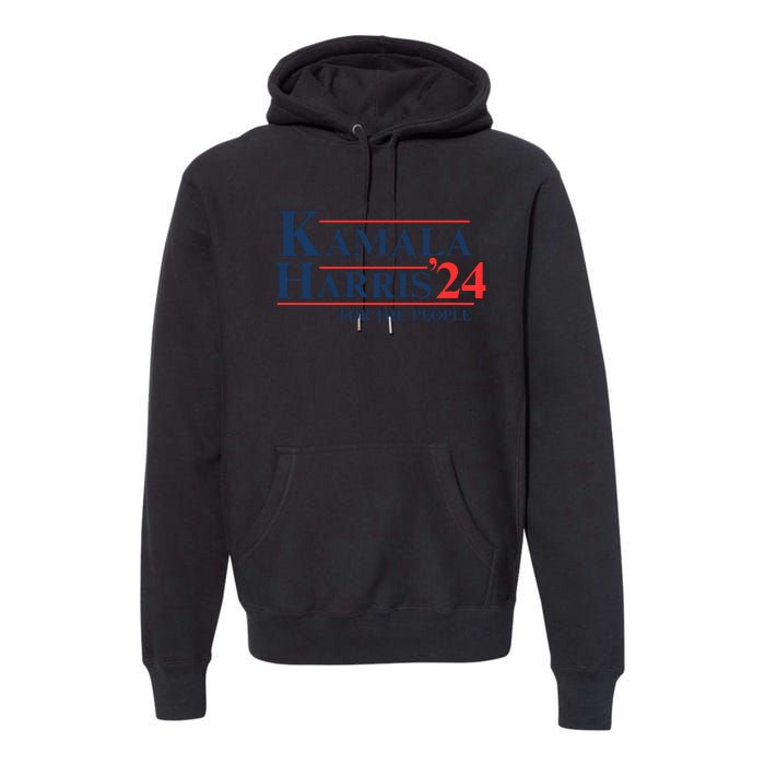 Kamala Harris 2024 For The People Support Graphic Premium Hoodie