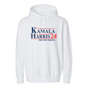 Kamala Harris 2024 For The People Support Graphic Garment-Dyed Fleece Hoodie