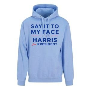 Kamala Harris 2024 Say It To My Face Debate Me Gift Unisex Surf Hoodie