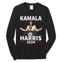 Kamala Harris 2024 Support Graphic Long Sleeve Shirt