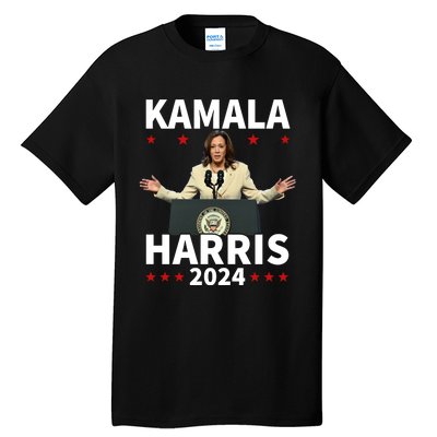 Kamala Harris 2024 Support Graphic Tall T-Shirt