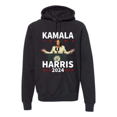 Kamala Harris 2024 Support Graphic Premium Hoodie