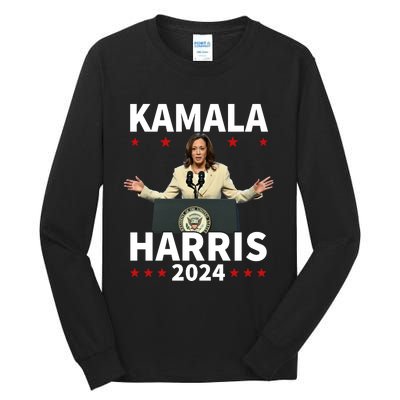 Kamala Harris 2024 Support Graphic Tall Long Sleeve T-Shirt