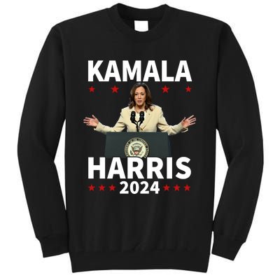 Kamala Harris 2024 Support Graphic Tall Sweatshirt