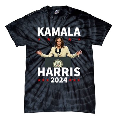 Kamala Harris 2024 Support Graphic Tie-Dye T-Shirt