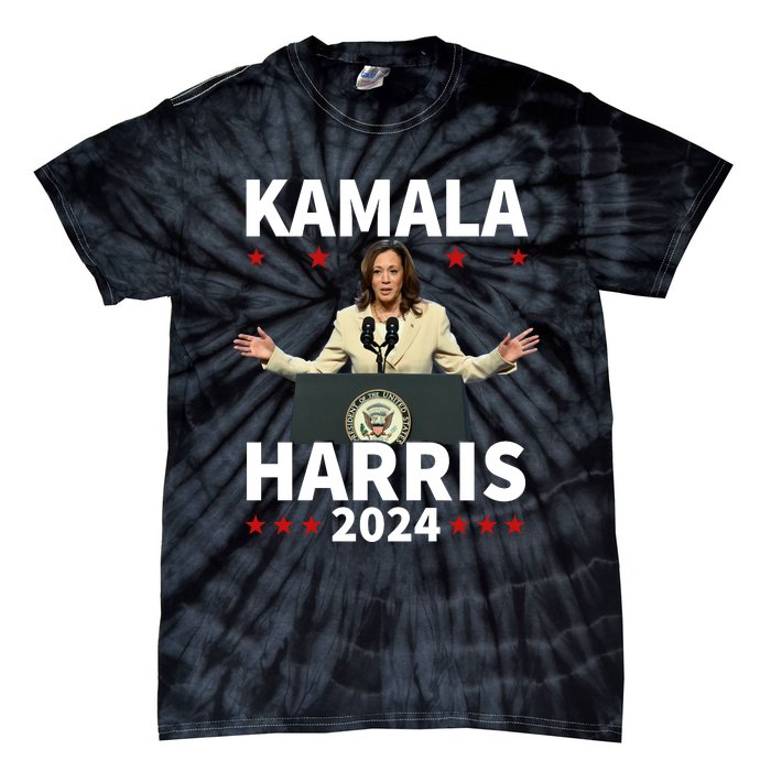 Kamala Harris 2024 Support Graphic Tie-Dye T-Shirt