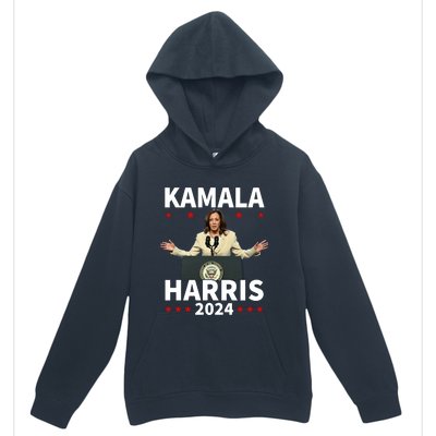 Kamala Harris 2024 Support Graphic Urban Pullover Hoodie