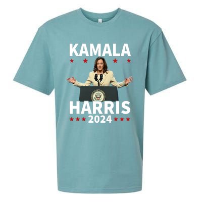 Kamala Harris 2024 Support Graphic Sueded Cloud Jersey T-Shirt