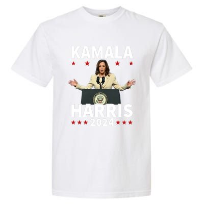 Kamala Harris 2024 Support Graphic Garment-Dyed Heavyweight T-Shirt