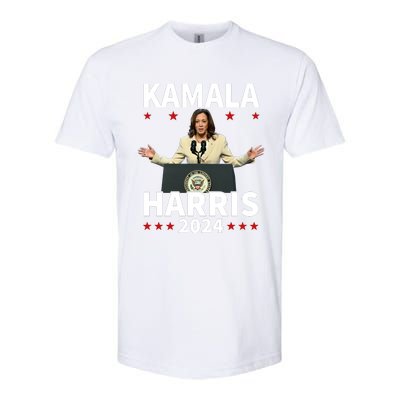 Kamala Harris 2024 Support Graphic Softstyle CVC T-Shirt