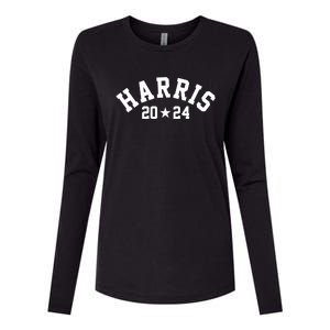 Kamala Harris 2024 Sporty Style Logo Womens Cotton Relaxed Long Sleeve T-Shirt