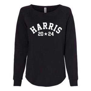 Kamala Harris 2024 Sporty Style Logo Womens California Wash Sweatshirt