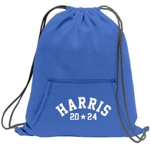 Kamala Harris 2024 Sporty Style Logo Sweatshirt Cinch Pack Bag