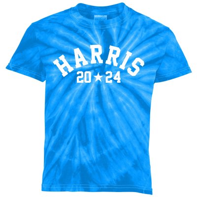 Kamala Harris 2024 Sporty Style Logo Kids Tie-Dye T-Shirt