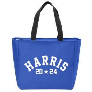 Kamala Harris 2024 Sporty Style Logo Zip Tote Bag