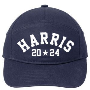 Kamala Harris 2024 Sporty Style Logo 7-Panel Snapback Hat