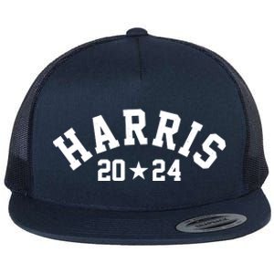 Kamala Harris 2024 Sporty Style Logo Flat Bill Trucker Hat