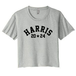 Kamala Harris 2024 Sporty Style Logo Women's Crop Top Tee