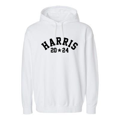 Kamala Harris 2024 Sporty Style Logo Garment-Dyed Fleece Hoodie