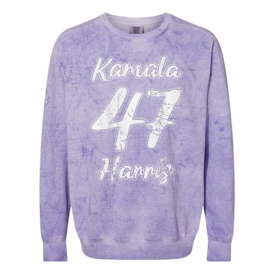 Kamala Harris 2024 Distressed President Election Colorblast Crewneck Sweatshirt