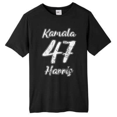 Kamala Harris 2024 Distressed President Election Tall Fusion ChromaSoft Performance T-Shirt