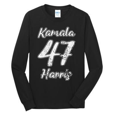 Kamala Harris 2024 Distressed President Election Tall Long Sleeve T-Shirt