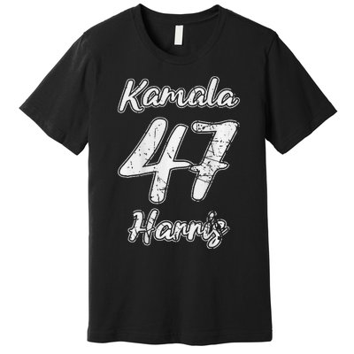 Kamala Harris 2024 Distressed President Election Premium T-Shirt