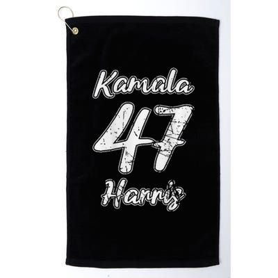 Kamala Harris 2024 Distressed President Election Platinum Collection Golf Towel