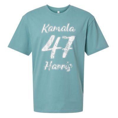 Kamala Harris 2024 Distressed President Election Sueded Cloud Jersey T-Shirt