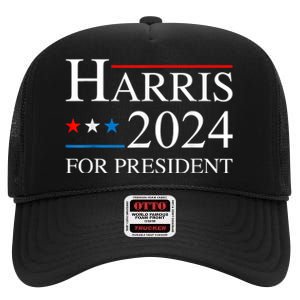 Kamala Harris 2024 For President Election Campaign High Crown Mesh Back Trucker Hat