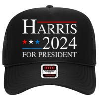 Kamala Harris 2024 For President Election Campaign High Crown Mesh Back Trucker Hat