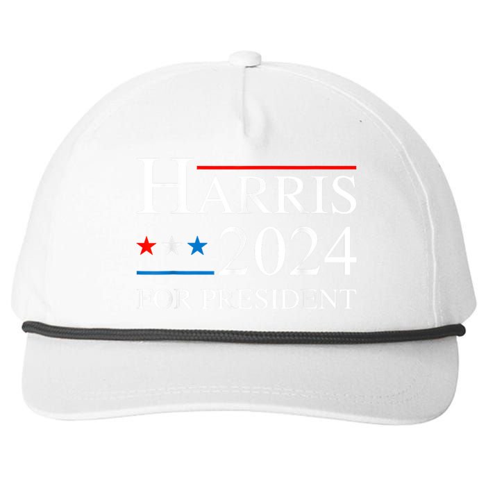 Kamala Harris 2024 For President Election Campaign Snapback Five-Panel Rope Hat