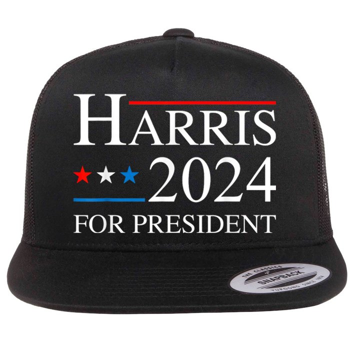 Kamala Harris 2024 For President Election Campaign Flat Bill Trucker Hat