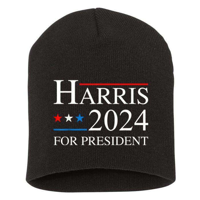 Kamala Harris 2024 For President Election Campaign Short Acrylic Beanie