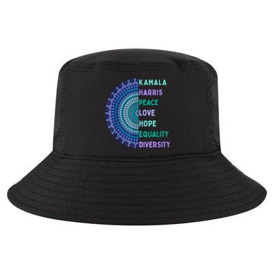 Kamala Harris 2024. Peace Love Hope Equality Diversity Cool Comfort Performance Bucket Hat